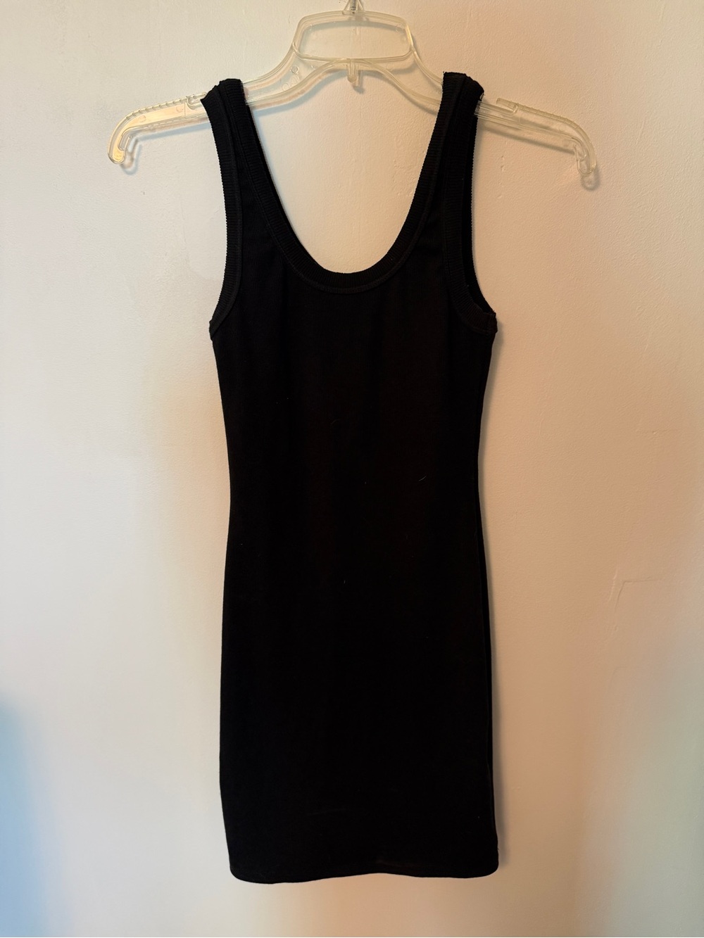 Classic Black Bodycon Tank Dress - Women's Sleek Scoop Neck